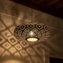 Handmade Moroccan Brass Pendant Light, Gold Ceiling Lamp, Decorative Hanging Lantern