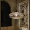 Handmade Moroccan Brass Pendant Light, Gold Hanging Ceiling Lamp Fixture
