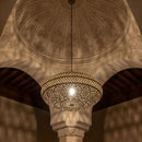 Moroccan Brass Dome Pendant Light, Handmade Gold Ceiling Light, Black and Gold Pendant Light, Large Island Hanging Fixture