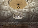 Moroccan Brass Pendant Light, Gold and Black Pendant Light, Round Dome Ceiling Light Fixture, Handmade Kitchen Island Lighting
