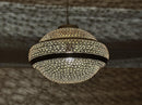Moroccan Dome Brass Pendant Light, Handmade Lantern Pendant Lamp, Boho Pendant Chandelier, Brass Ceiling Lights for Kitchen