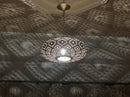 Moroccan Brass Pendant Light, Handmade Gold Hanging Lamp, Oversized Art Deco Ceiling Light for Kitchen Island Dining Room