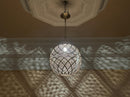 Moroccan Brass Pendant Light, Gold Ceiling Lamp, Boho Ceiling Light, Arabesque Filigree Pendant, Brass Pendant Shade