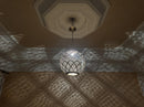 Moroccan Brass Pendant Light, Boho Ceiling Light, Arabesque Filigree Pendant, Gold Ceiling Lamp, Handmade Globe