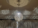 Moroccan Brass Pendant Light, Boho Ceiling Light, Arabesque Filigree Pendant, Gold Ceiling Lamp, Handmade Globe