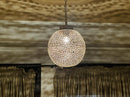 Moroccan Brass Pendant Light, Filigree Globe Brass Pendant, Boho Ceiling Light, Arabesque Gold Ceiling Lamp, Pierced Moroccan Pendant