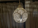 Moroccan Pendant Light, Handmade Brass Pendant, Boho Ceiling Light, Arabesque Filigree Pendant, Gold Ceiling Lamp
