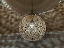 Round Moroccan Pendant Light, Brass Pendant, Boho Ceiling Light, Arabesque Pendant, Filigree Pendant, Gold Ceiling Lamp
