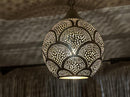 Moroccan Pendant Light, Brass Pendant, Arabesque Pendant, Filigree Pendant Globe, Boho Ceiling Light, Gold Ceiling Lamp