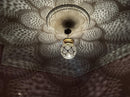 Moroccan Pendant Light, Brass Pendant Globe, Boho Ceiling Light, Arabesque Filigree Pendant, Gold Ceiling Lamp