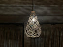 Moroccan Pendant Brass Pendant Light, Teardrop Boho Ceiling Light, Arabesque Filigree Pendant, Gold Ceiling Lamp