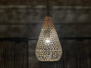 Moroccan Pendant Light, Brass Pendant, Teardrop Filigree Pendant, Boho Ceiling Light, Arabesque Pendant, Gold Ceiling Lamp