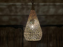 Moroccan Pendant Light, Brass Pendant, Teardrop Filigree Pendant, Boho Ceiling Light, Arabesque Pendant, Gold Ceiling Lamp