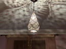 Moroccan Pendant Brass Pendant Light, Teardrop Arabesque Pendant, Filigree Pendant, Boho Ceiling Light, Gold Ceiling Lamp