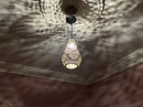Moroccan Pendant Brass Pendant Light, Teardrop Arabesque Pendant, Filigree Pendant, Boho Ceiling Light, Gold Ceiling Lamp