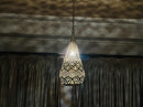 Moroccan Brass Pendant Light, Teardrop Filigree Brass Pendant, Boho Ceiling Light, Arabesque Gold Ceiling Lamp