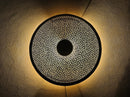 Moroccan Brass Wall Lamp, Hand Pierced Round Sconce, Solid Brass Light, Antique Outdoor Wall Lamp, Brass Pendant Light, Boho Lamp