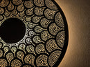 Moroccan Brass Wall Sconce, Round Perforated Pendant Light, Art Deco Antique Brass Wall Light, Bathroom Dining Lighting Fixture