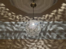 Moroccan Pendant Light, Brass Pendant Globe, Boho Ceiling Light, Arabesque Filigree Pendant, Gold Ceiling Lamp