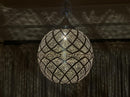 Moroccan Brass Pendant Light, Gold Ceiling Lamp, Boho Ceiling Light, Arabesque Filigree Pendant, Brass Pendant Shade