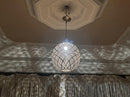 Moroccan Brass Pendant Light, Gold Ceiling Lamp, Boho Ceiling Light, Arabesque Filigree Pendant, Brass Pendant Shade