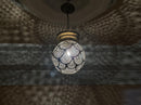 Moroccan Globe Pendant Light, Brass Pendant, Boho Ceiling Light, Arabesque Filigree Pendant, Gold Ceiling Lamp