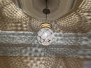 Moroccan Globe Pendant Light, Brass Pendant, Boho Ceiling Light, Arabesque Filigree Pendant, Gold Ceiling Lamp