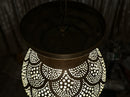 Moroccan Globe Pendant Light, Brass Pendant, Boho Ceiling Light, Arabesque Filigree Pendant, Gold Ceiling Lamp