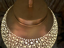 Moroccan Brass Pendant Light, Filigree Globe Brass Pendant, Boho Ceiling Light, Arabesque Gold Ceiling Lamp, Pierced Moroccan Pendant