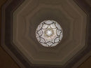 Moroccan Brass Pendant, Round Boho Ceiling Light, Arabesque Filigree Pendant, Handmade Gold Ceiling Lamp