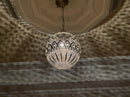 Moroccan Brass Pendant Light, Round Filigree Brass Pendant, Boho Ceiling Light, Arabesque Pendant, Gold Ceiling Lamp