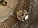 Moroccan Pendant Light, Handmade Brass Pendant, Boho Ceiling Light, Arabesque Filigree Pendant, Gold Ceiling Lamp