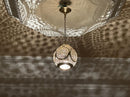 Moroccan Pendant Light, Handmade Brass Pendant, Boho Ceiling Light, Arabesque Filigree Pendant, Gold Ceiling Lamp