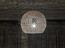 Moroccan Pendant Light, Brass Pendant, Black & Gold Boho Ceiling Light, Arabesque Filigree Pendant, Gold Ceiling Lamp