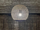 Moroccan Pendant Light, Brass Pendant, Black & Gold Boho Ceiling Light, Arabesque Filigree Pendant, Gold Ceiling Lamp
