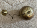 Moroccan Pendant Light, Brass Globe Lantern, Brass Pendant, Boho Ceiling Light, Arabesque Pendant, Filigree Pendant, Gold Ceiling Lamp