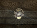 Moroccan Pendant Light, Brass Pendant, Arabesque Pendant, Filigree Pendant Globe, Boho Ceiling Light, Gold Ceiling Lamp