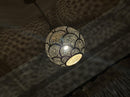 Moroccan Pendant Light, Brass Pendant, Arabesque Pendant, Filigree Pendant Globe, Boho Ceiling Light, Gold Ceiling Lamp