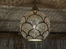 Moroccan Pendant Light, Brass Pendant, Arabesque Pendant, Filigree Pendant Globe, Boho Ceiling Light, Gold Ceiling Lamp
