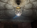 Moroccan Pendant Light, Brass Pendant Globe, Boho Ceiling Light, Arabesque Filigree Pendant, Gold Ceiling Lamp