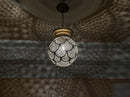 Moroccan Globe Pendant Light, Brass Pendant, Boho Ceiling Light, Arabesque Filigree Pendant, Gold Ceiling Lamp