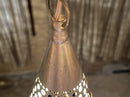 Moroccan Pendant Brass Pendant Light, Teardrop Boho Ceiling Light, Arabesque Filigree Pendant, Gold Ceiling Lamp
