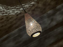 Moroccan Pendant Light, Brass Pendant, Teardrop Filigree Pendant, Boho Ceiling Light, Arabesque Pendant, Gold Ceiling Lamp
