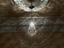 Moroccan Pendant Light, Brass Pendant, Teardrop Arabesque Filigree Pendant, Boho Ceiling Light, Gold Ceiling Lamp