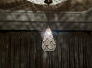 Moroccan Pendant Light, Brass Pendant, Teardrop Arabesque Filigree Pendant, Boho Ceiling Light, Gold Ceiling Lamp