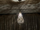 Moroccan Pendant Light, Brass Pendant, Teardrop Arabesque Filigree Pendant, Boho Ceiling Light, Gold Ceiling Lamp