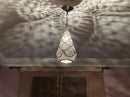 Moroccan Pendant Brass Pendant Light, Teardrop Arabesque Pendant, Filigree Pendant, Boho Ceiling Light, Gold Ceiling Lamp