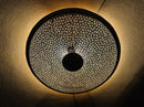 Moroccan Brass Wall Lamp, Hand Pierced Round Sconce, Solid Brass Light, Antique Outdoor Wall Lamp, Brass Pendant Light, Boho Lamp
