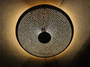 Moroccan Brass Wall Lamp, Hand Pierced Round Sconce, Solid Brass Light, Antique Outdoor Wall Lamp, Brass Pendant Light, Boho Lamp