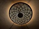 Moroccan Brass Wall Sconce, Round Perforated Pendant Light, Art Deco Antique Brass Wall Light, Bathroom Dining Lighting Fixture